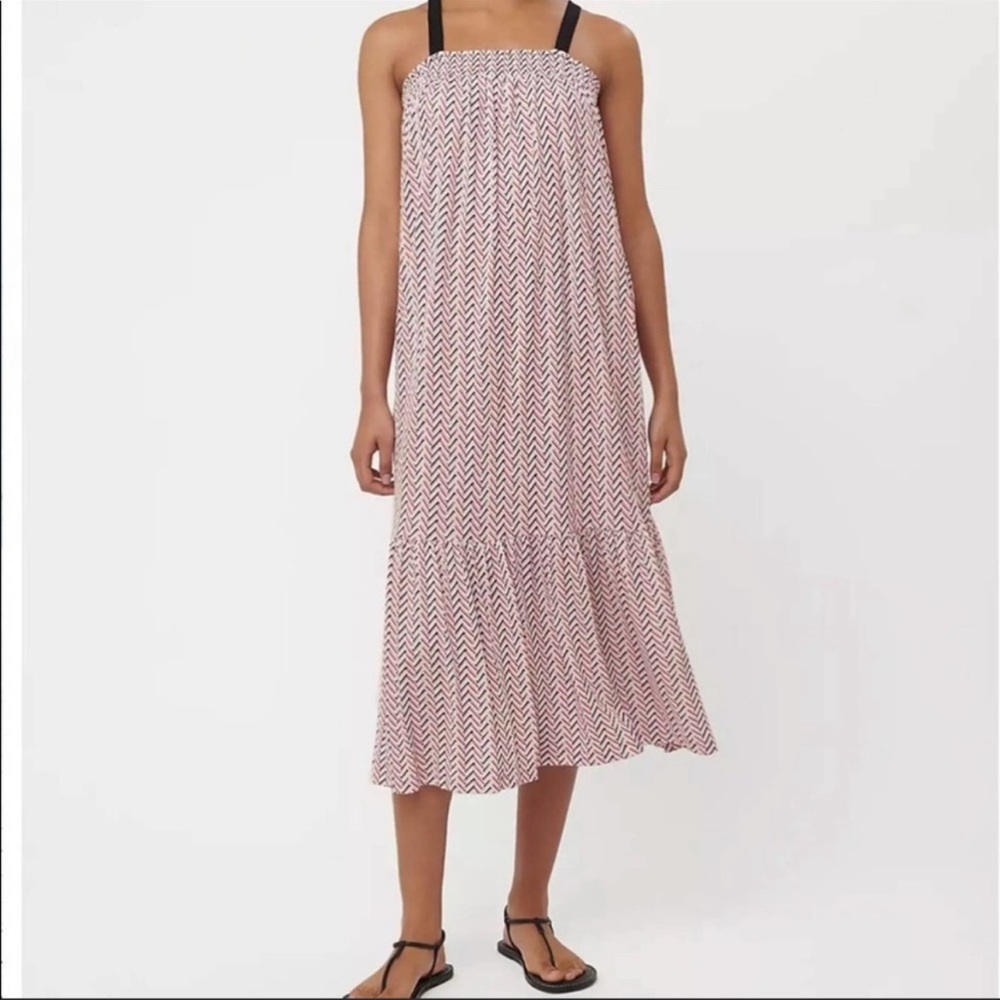 Loft Chevron Flounce Pocket Dress szXL